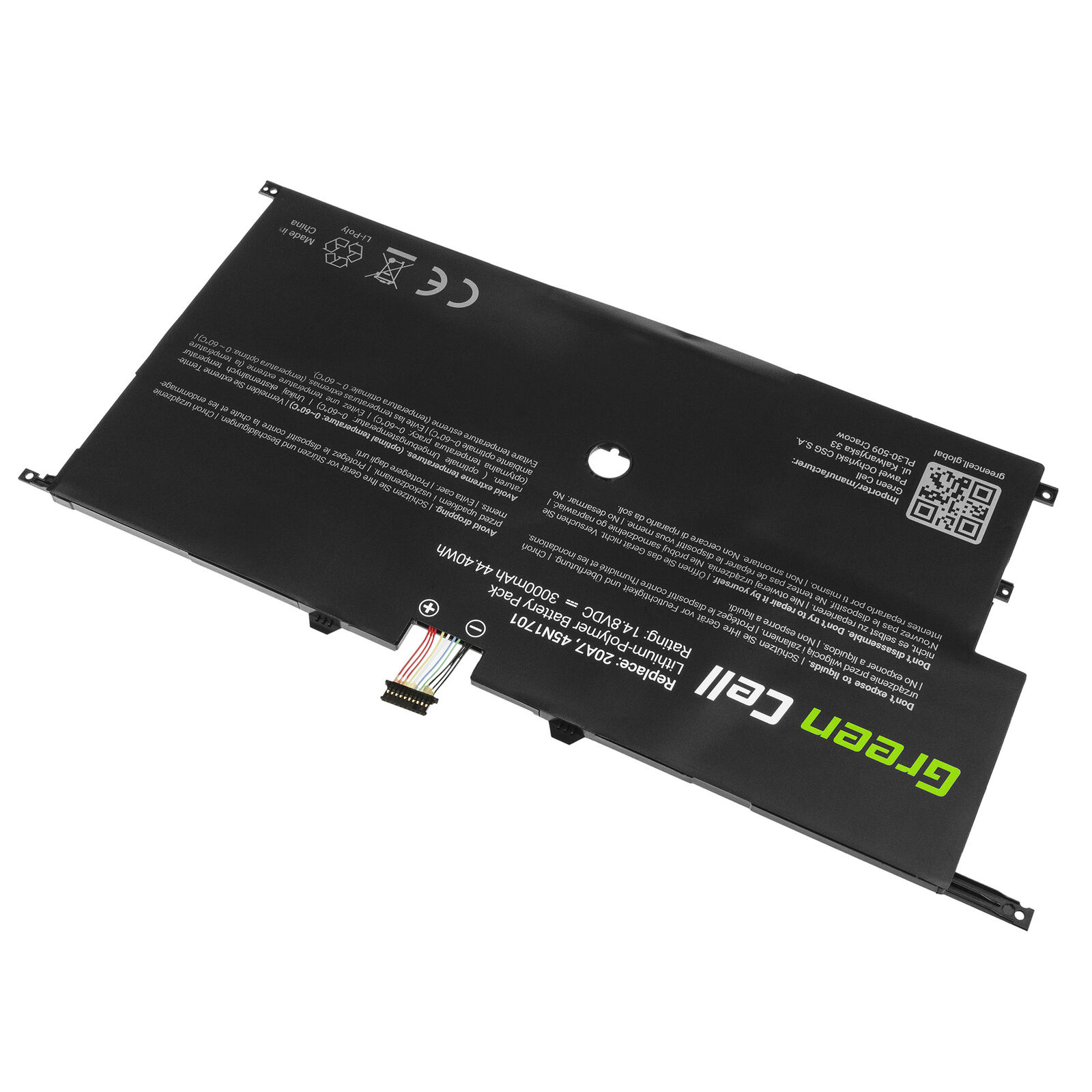 Batería para Lenovo ThinkPad X1 Carbon 14 Gen 2 20A7 20A8 45N1702 45N1703(compatible)