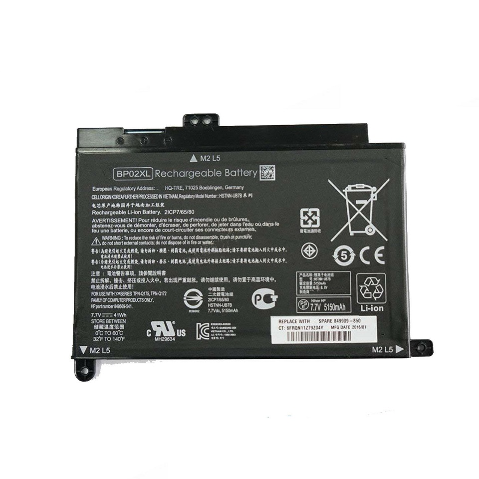 Batería para HP BP02XL Pavilion 15-au004tx 15-au009tx 15-au012tx 849909-855(compatible)