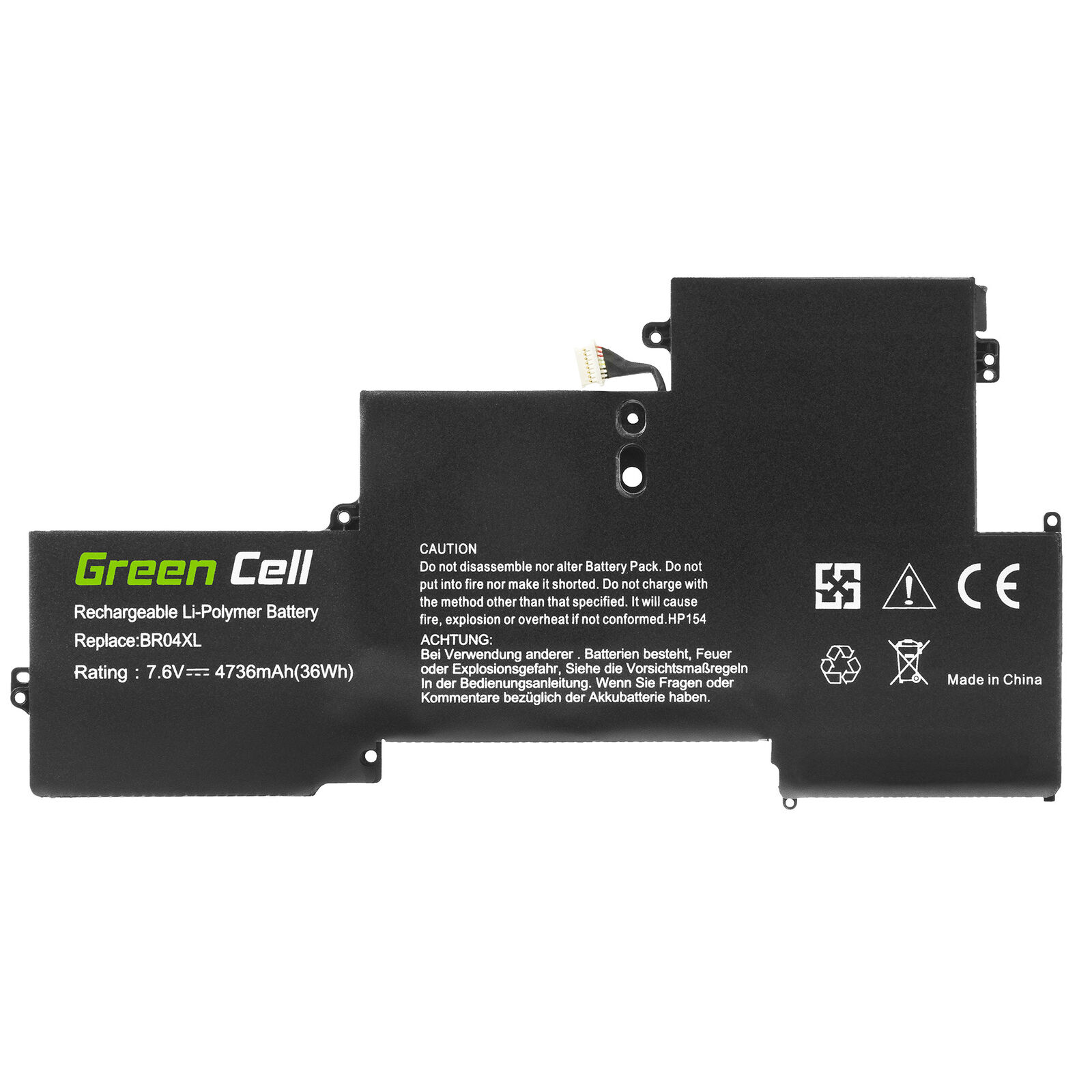 Batería para HP 760505-005,765605-005,BR04XL 7.6V Li-Polymer(compatible)