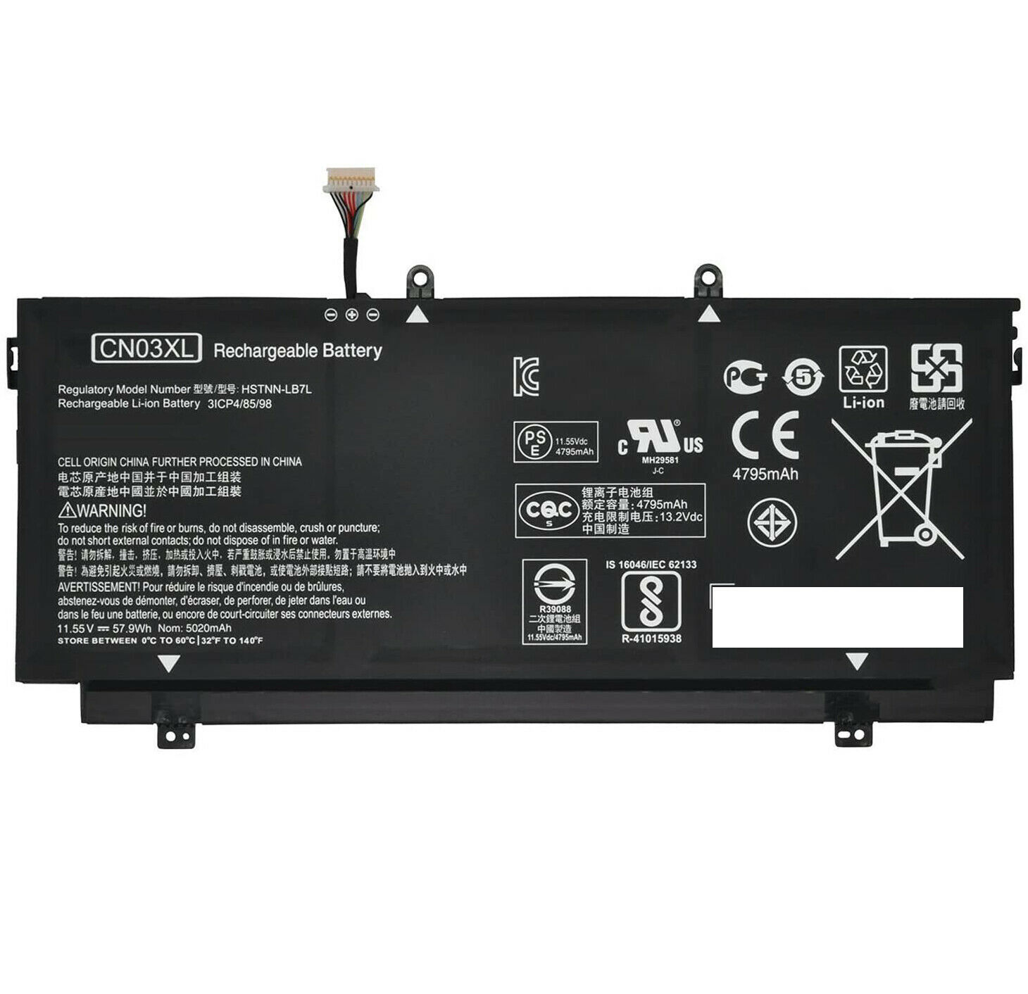 Batería para CN03XL HP Spectre X360 13-AC033DX 13-AB01 13-AB099 901345-855 SH03XL(compatible)