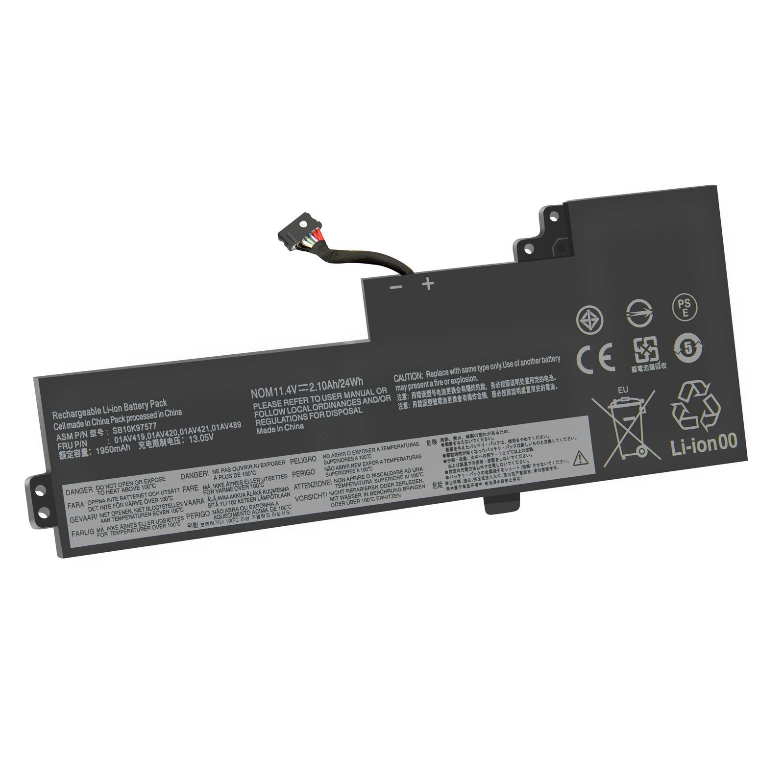 Batería para 11.4V 2.1Ah 01AV421 01AV420 SB10K97578 01AV489 01AV419 Lenovo T470 T480(compatible)