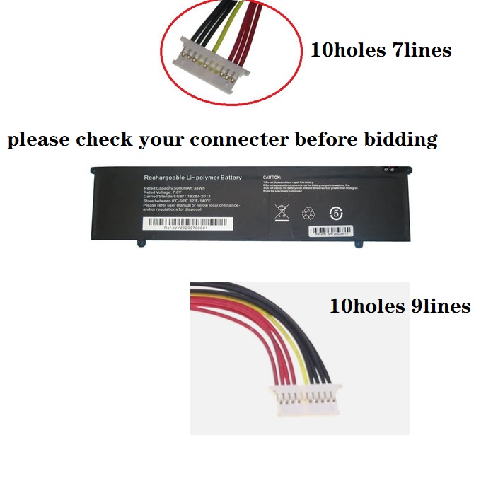 Batería para 6970290P Microtech CoreBook R5 CB15SH3A 5000mAh 10PIN 7lines(Compartido)
