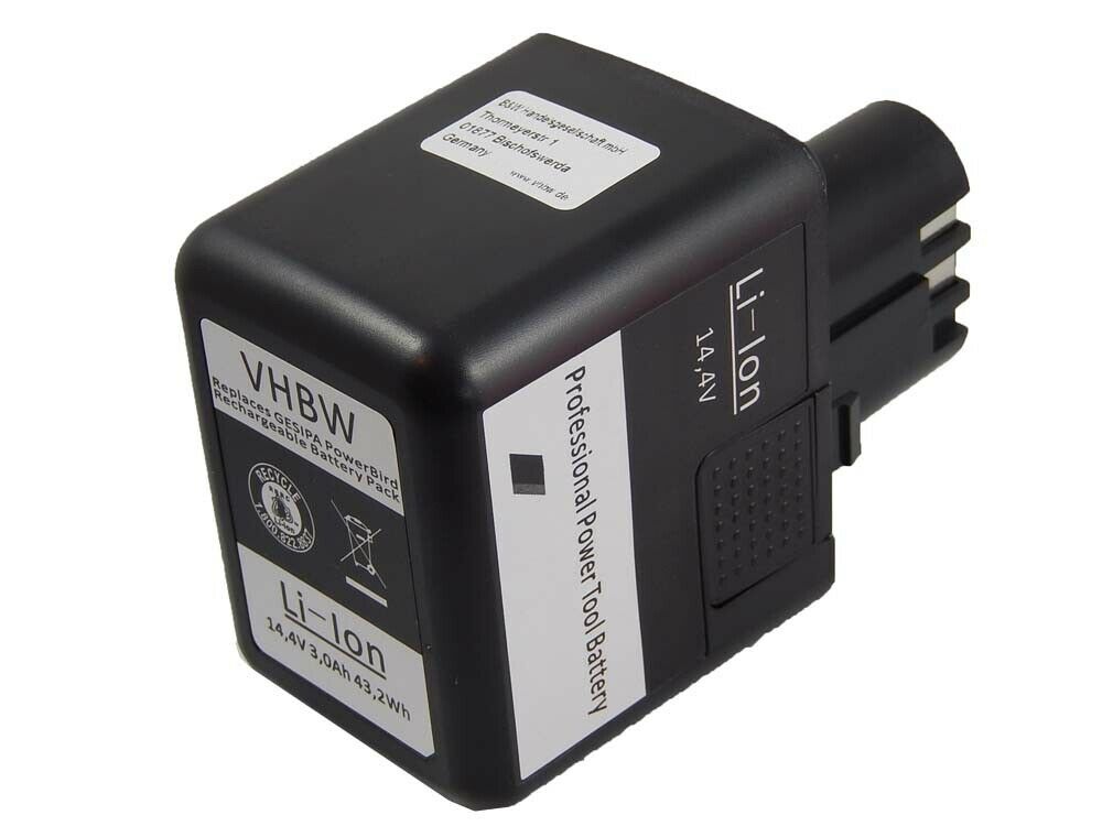 Batería 14.4V 3000mAh Gesipa Accubird,Firebird 7251045,7251049,7260032 07009155 070091526 G14(compatible) - Haga un click en la imagen para cerrar