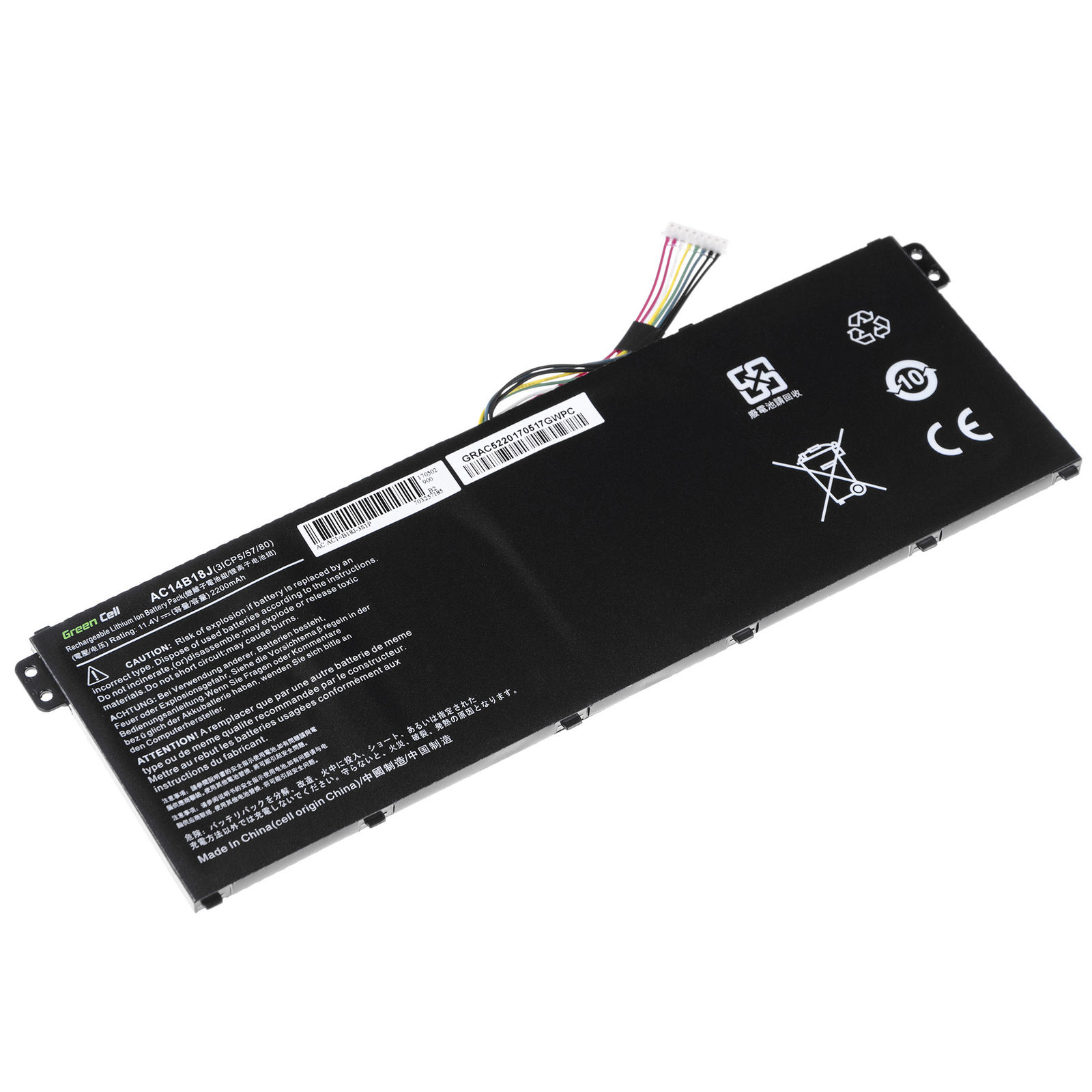 Batería para AC14B18J AC14B13J Acer ES1-331 ES1-111M ES1-111M-C2T5 ES1-131 ES1-531(compatible)