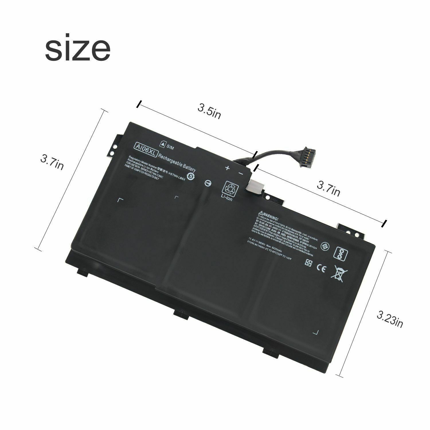 Batería para AI06XL HP ZBook 17 G3 Series HSTNN-LB6X HSTNN-C86C 808397-421(compatible) - Haga un click en la imagen para cerrar