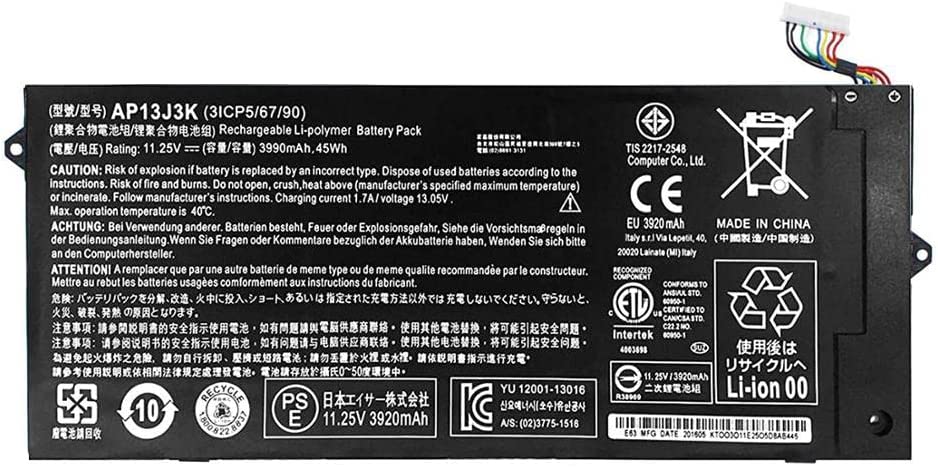 Batería para AP13J3K AP13J4K ACER CHROMEBOOK C720,C720P,C740 3ICP5/65/88(compatible) - Haga un click en la imagen para cerrar