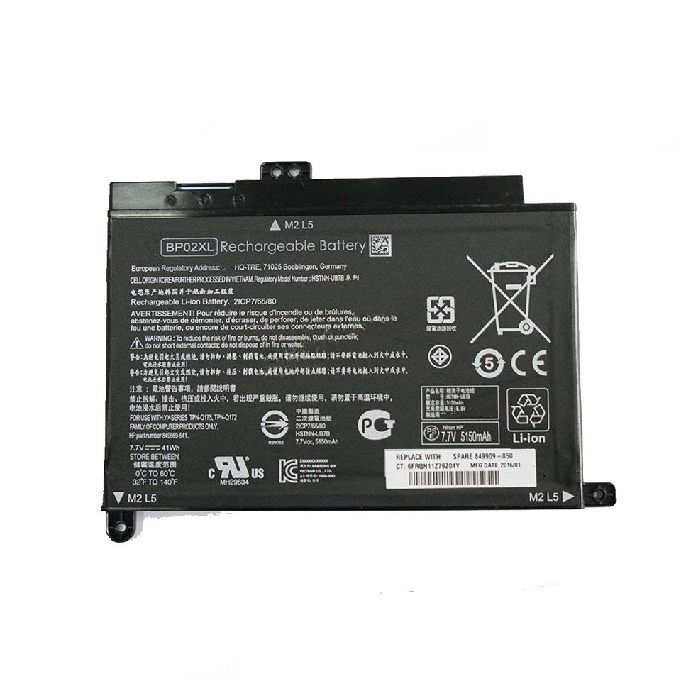 Batería para HP BP02XL TPN-Q172/Q175 HSTNN-UB7B/LB7H(compatible) - Haga un click en la imagen para cerrar