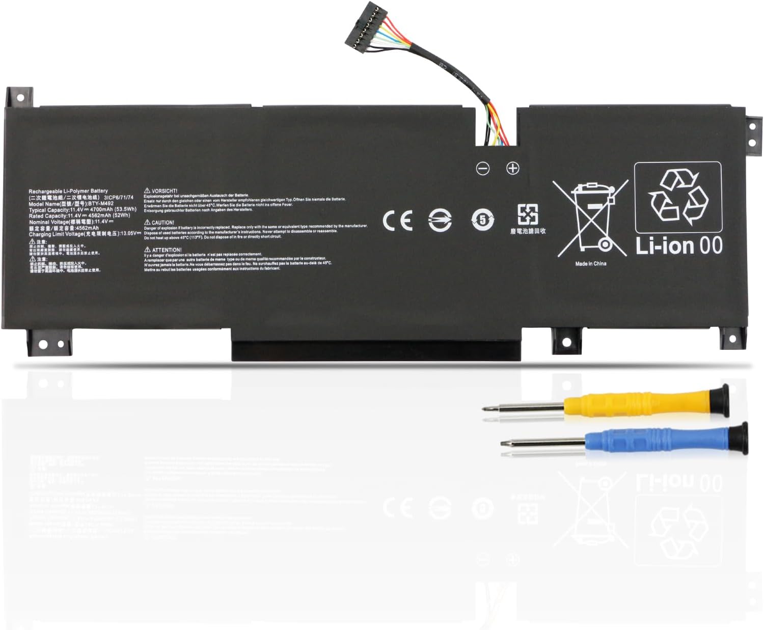 Batería para BTY-M492 MSI Bravo 15 B5DD Sword 15 A11UD A11UE A11SC(Compartido)