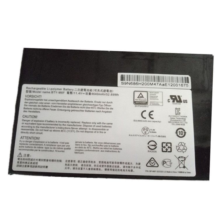 Batería para BTY-M6F MSI 16H2 GS60 2PC-010CN 6QE-243CN PX60 MS-16H2 2QE-215CN(compatible)