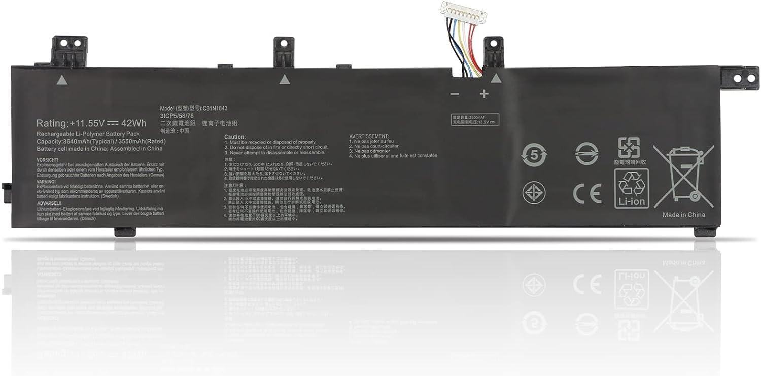 Batería para C31N1843 Asus VivoBook S14 S15 X532FLC S4333 EB025T EB055T EB064T S532FA-DB55 S532FA-DH55 (compatible)