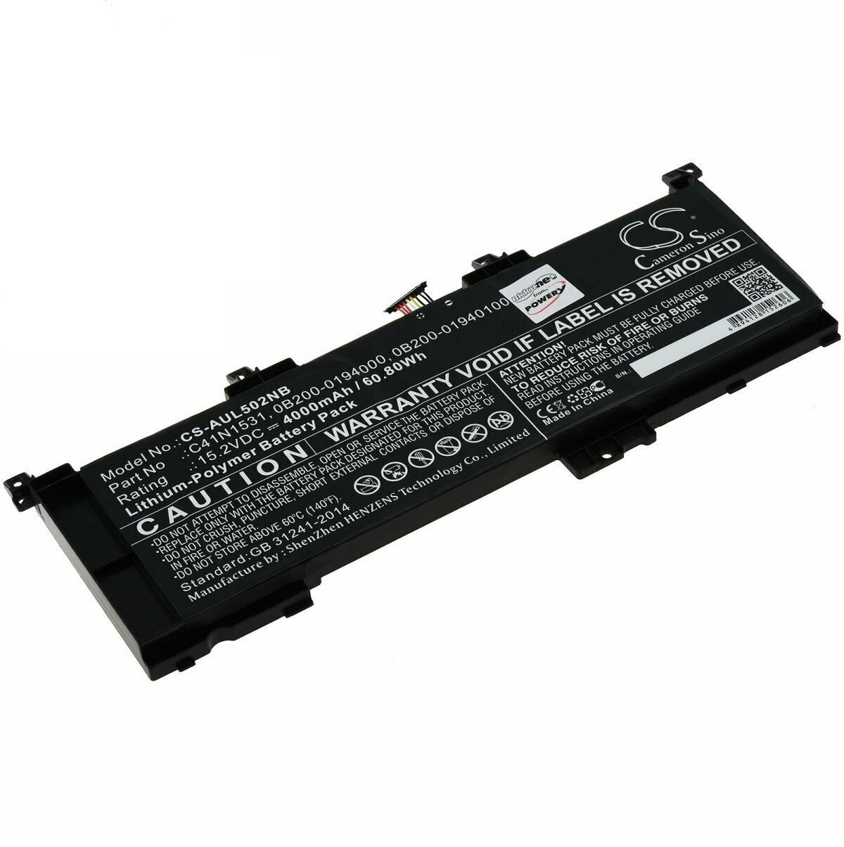Batería para C41N1531 0B200-01940100 Asus GL502VS-1A GL502VS-1E GL502VT-1B GL502VY GL502VY-1A (compatible)