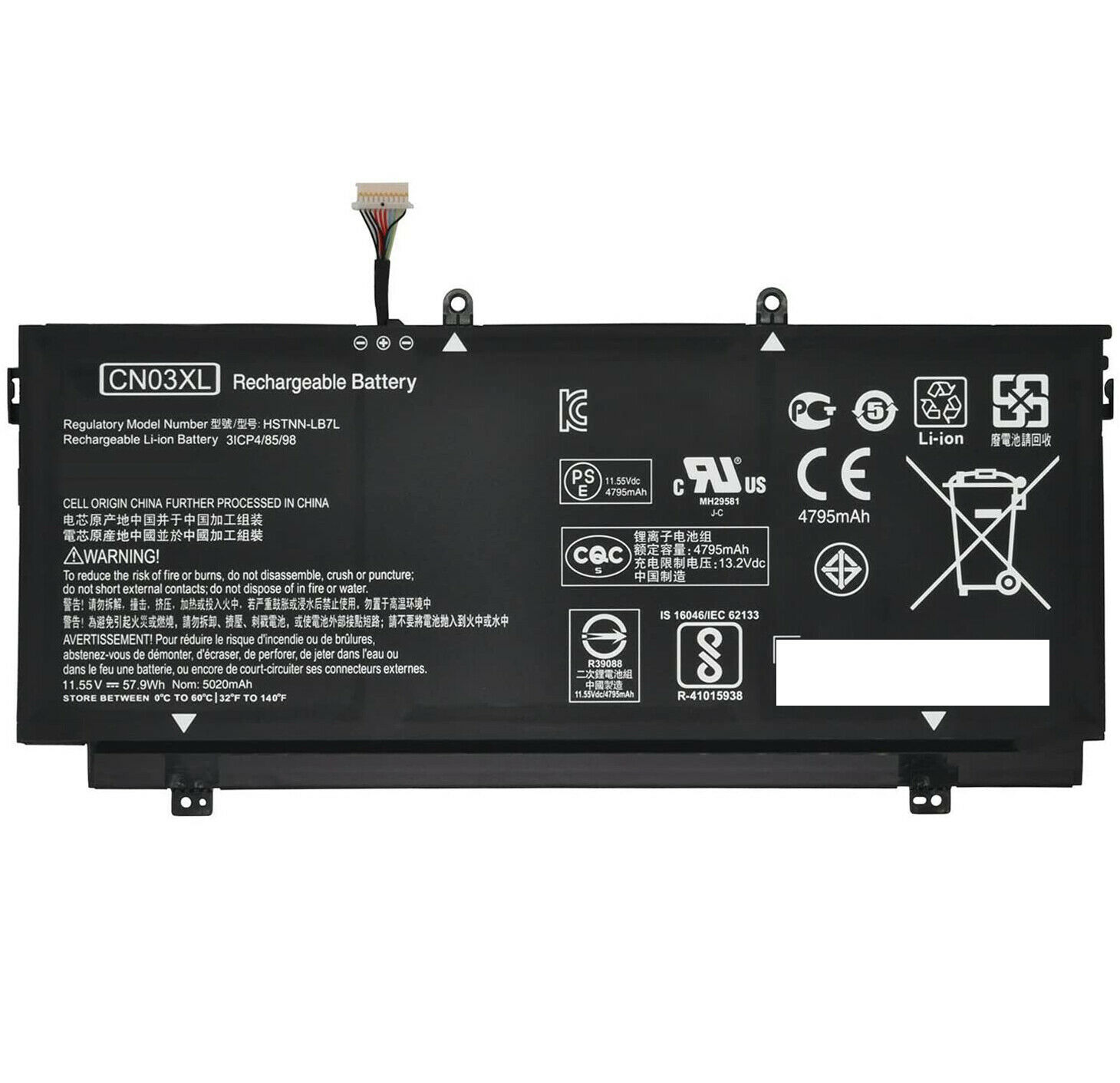 Batería para HP Envy 13-AB HSTNN-LB7L CN03XL CNO3XL(compatible) - Haga un click en la imagen para cerrar