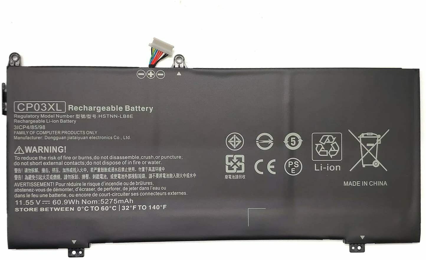 Batería para CP03XL HP Specter X360 13 929066-421 929072-855 TPN-Q199 HSTNN-LB8E(compatible)