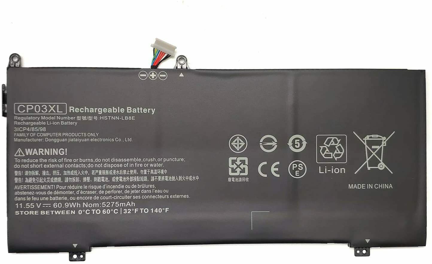 Batería para CP03XL HP Specter X360 13 929066-421 929072-855 TPN-Q199 HSTNN-LB8E(compatible) - Haga un click en la imagen para cerrar