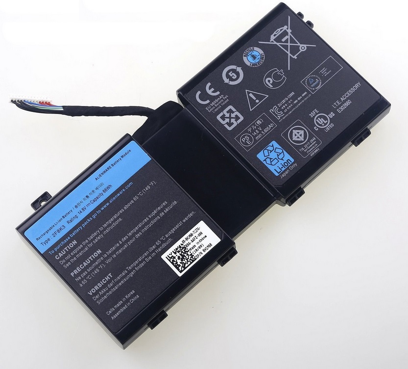 Batería para 14.8V 2F8K3 KJ2PX Dell Alienware 17 M17X-R5 18 M18X-R3 0J33T(compatible) - Haga un click en la imagen para cerrar