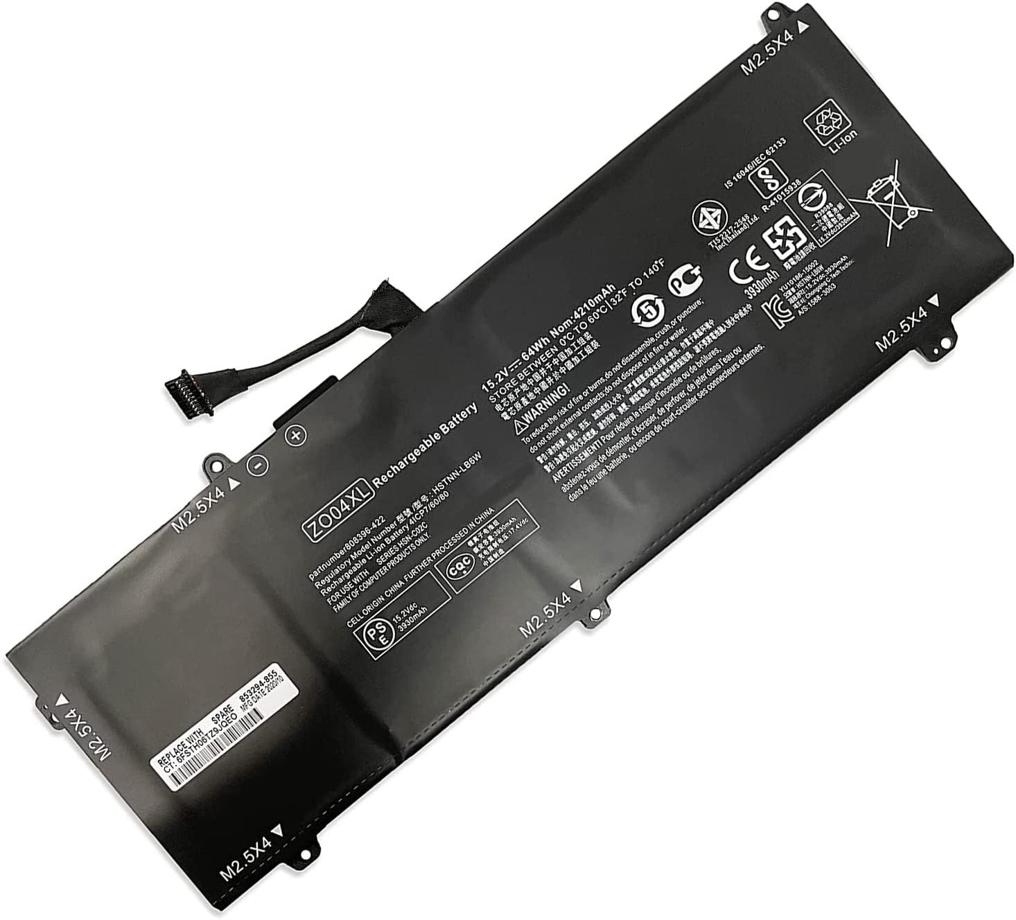 Batería para ZO04XL 808396-421 808450-002 HSTNN-LB6W HP ZBook Studio G3(compatible)