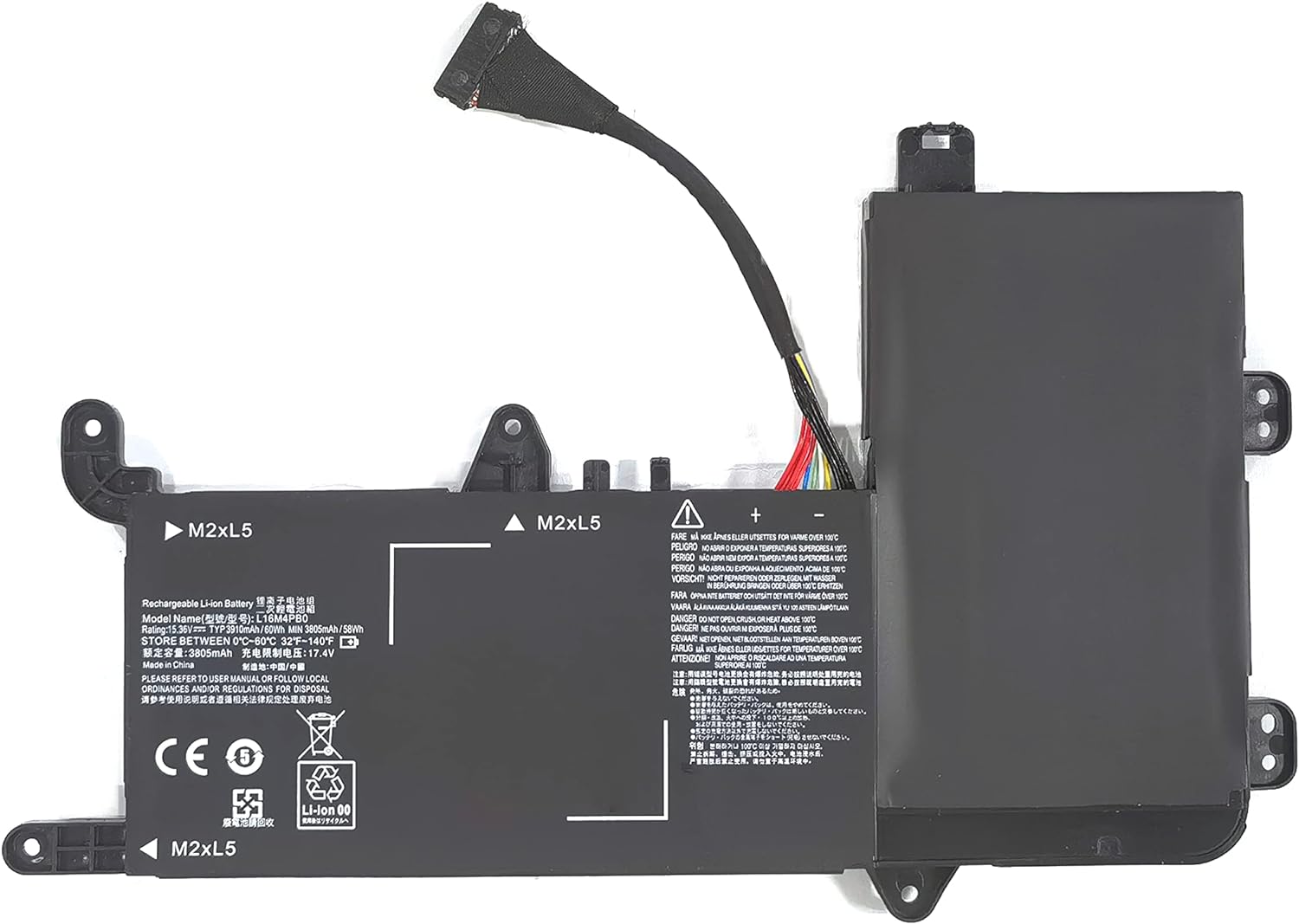 Batería para L16M4PB0 L16S4TB0 5B10M337 LENOVO Y720-15LKB legion y720-15ikb (imagen para) Batería para L16M4PB0 L16S4TB0 5B10M337 LENOVO Y720-15LKB legion y720-15ikb