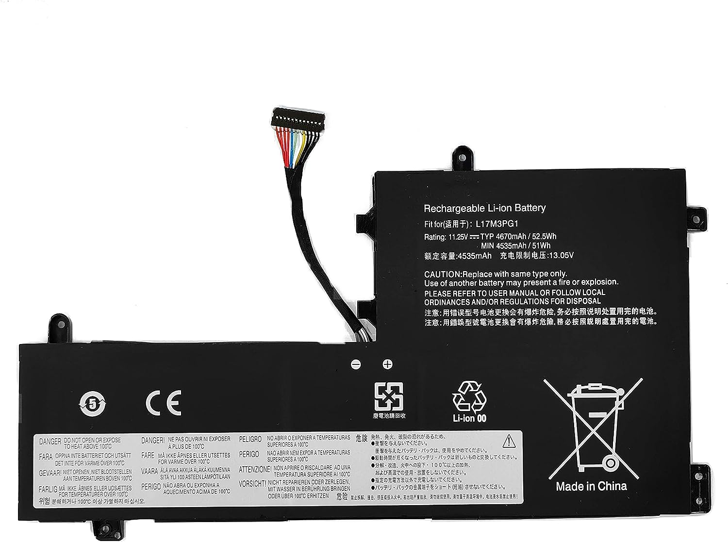 Batería para 11.25V L17M3PG3 L17M3PG1 Lenovo Y530 Y530-15ICH Y7000 Y7000P SB10W6711(compatible)