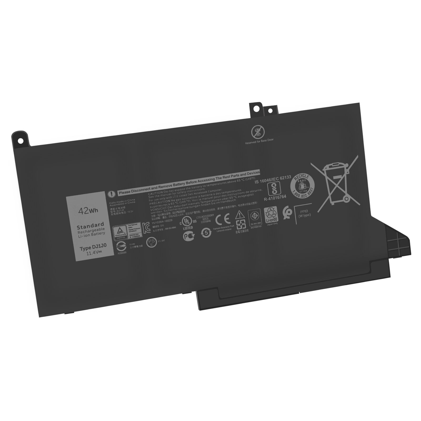 Batería para 11.4V 42WH DJ1J0 PGFX4 9W9MX 451-BBZB Dell Latitude E7480 E7490 7280(compatible)