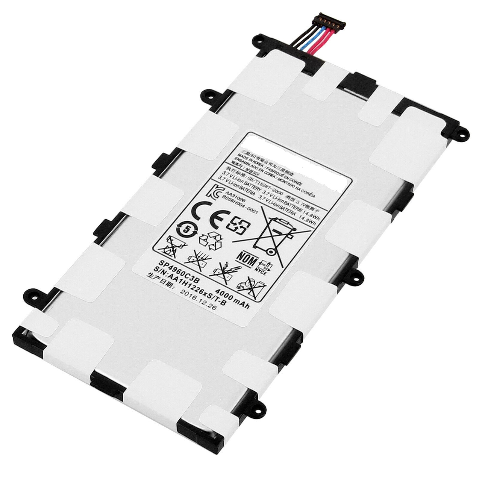 Batería SP4960C3B Samsung Galaxy Tab 2 7.0 P3100, Tab 7.0 Plus (4000 mAh 3.7V)(compatible) - Haga un click en la imagen para cerrar