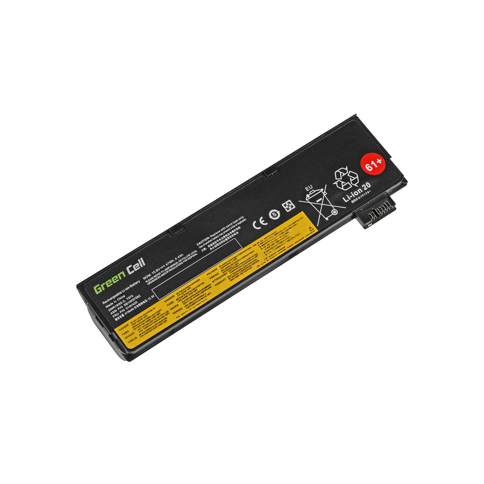 Batería para Lenovo ThinkPad A475 P51S T25 T470 T570 4400mAh(compatible)