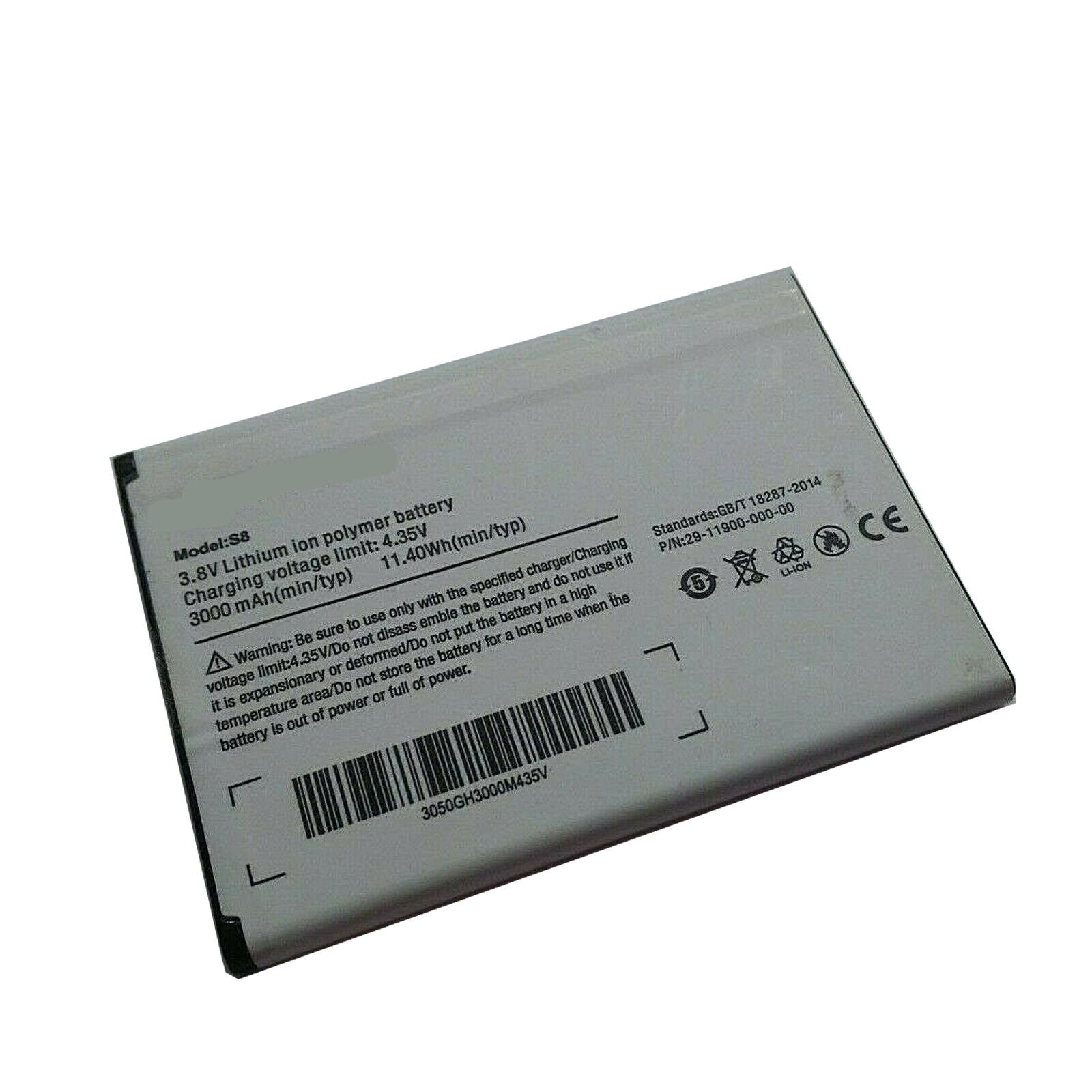 Batería Ulefone S8, Ulefone S8 Pro 3000mAh 3,8V 11.4Wh Li-Polymer(compatible)