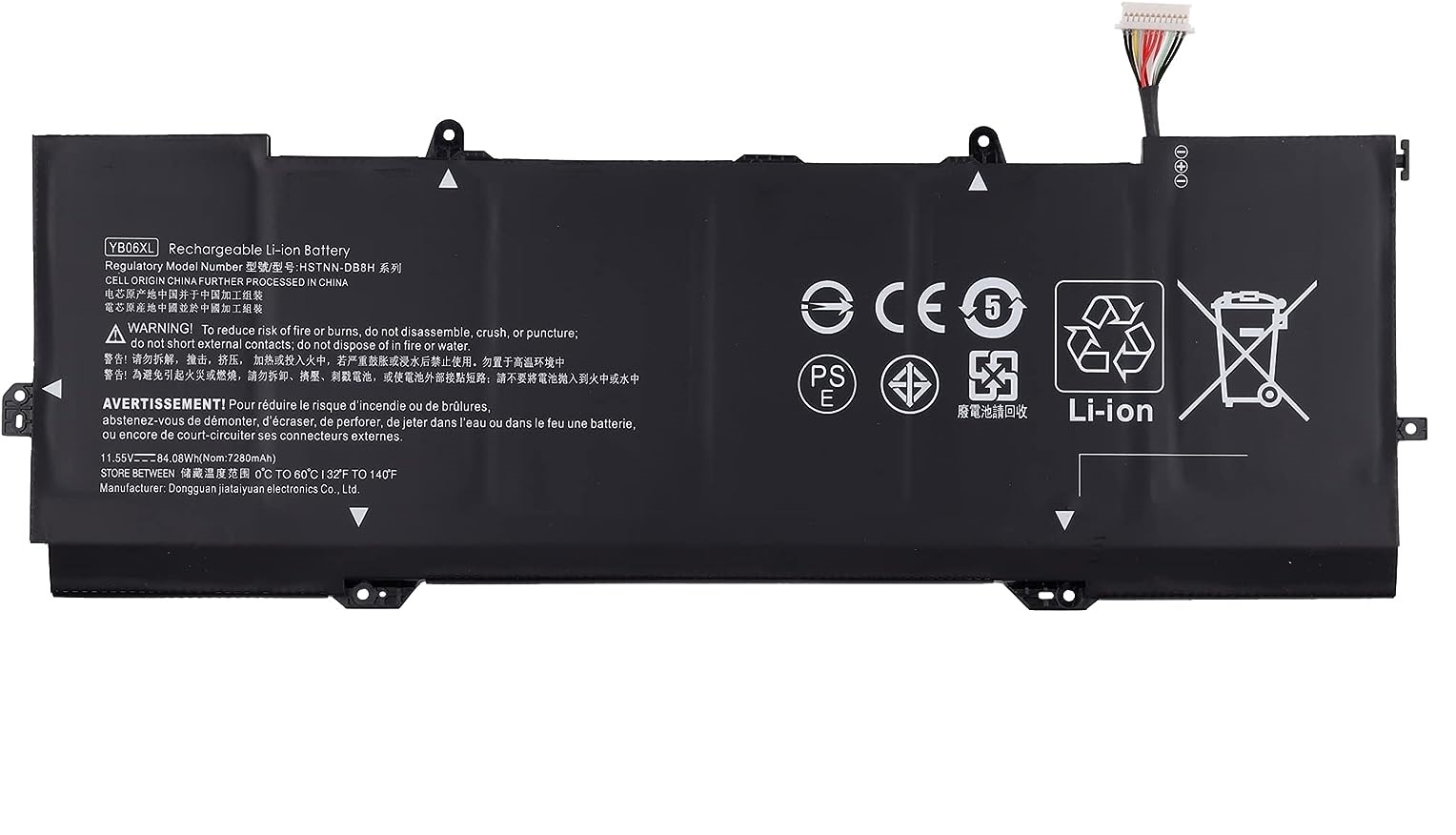 Batería para YB06XL HSTNN-DB8H HP Spectre X360 15-CH 15-ch005ng 15-ch011dx ch004na ch009ng ch006ng HSTNN-DB8H(compatible)